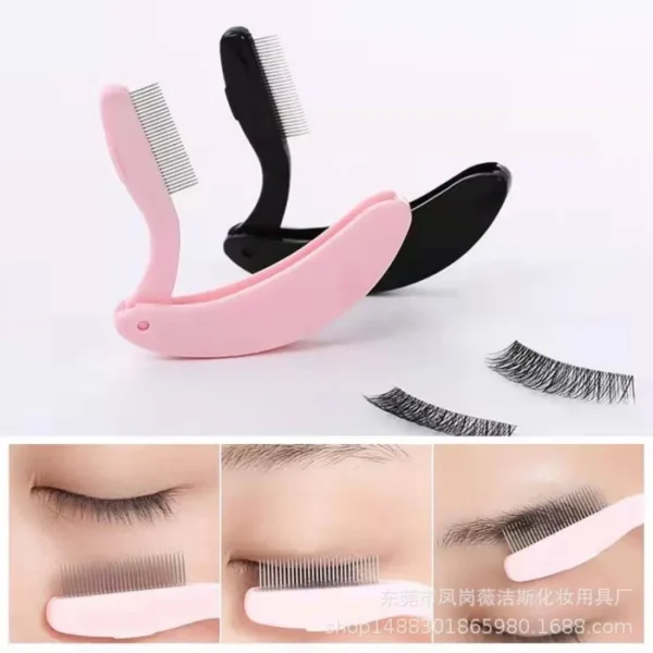 شانه لیفت مژه و ابرو تاشو فلزی - تصویر 2