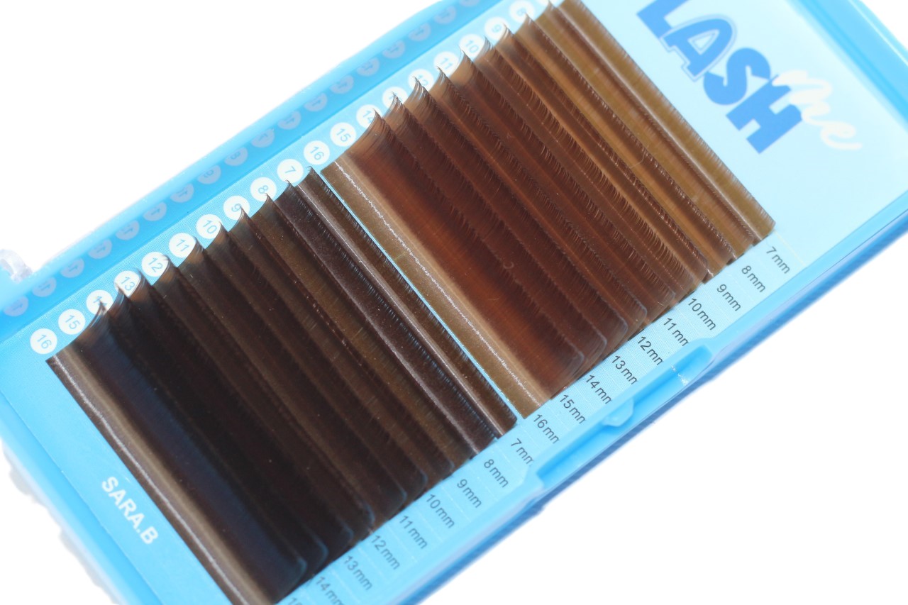 مژه والیوم(20لاین) LASH ME قهوه ای CC-mix0.07 - تصویر 2