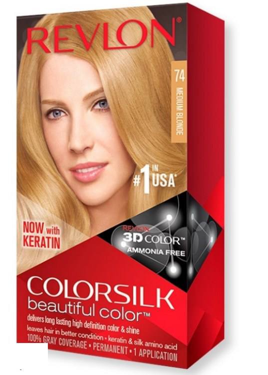 کیت رنگ موی بدون آمونیاک رولون شماره ۷۴ بلوند متوسط