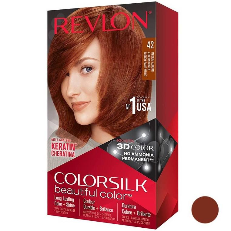 کیت رنگ موی بدون آمونیاک رولون شماره ۴۲ دارچینی متوسط