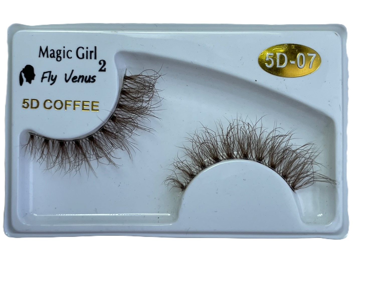 مژه جفتی 5D مجیک گرل سری Coffee کد 07